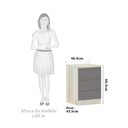 Ver imagem 2 de Mesa de Cabeceira 3 Gavetas 40cm Estrutura Legno Crema Prime Plus Luciane Móveis