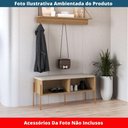 Ver imagem 4 de Sapateira Banco Estofado Oslo Artesano 93 Cm (largura) Mdp Hanover Tecido Fendi C/ Pés metal