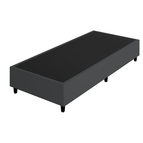 Cama Base Solteiro Suede (78x188cm) Genki Kenko:preto