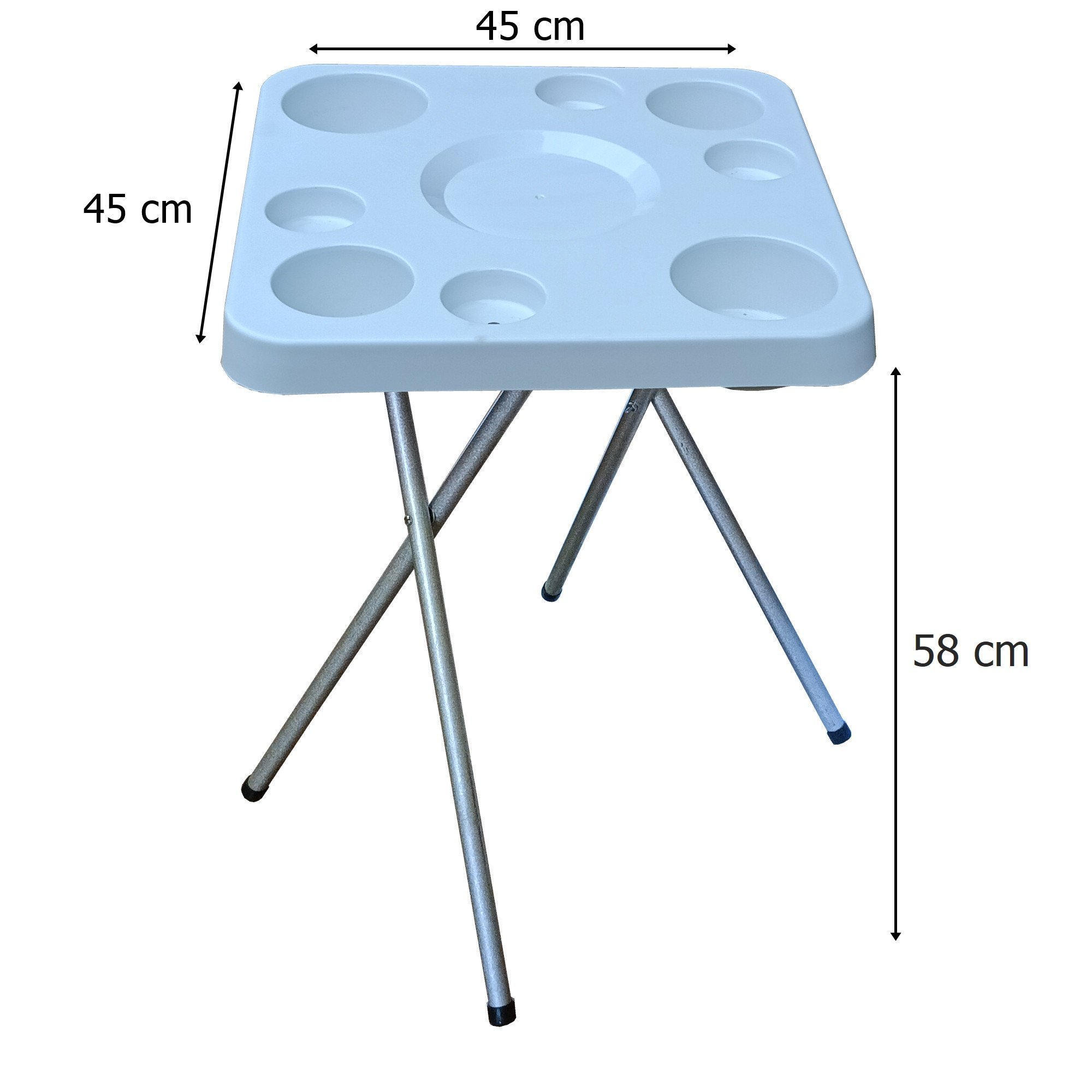 Mesa Petisqueira Desmontável/dobrável Branca Elegante Plus - 3