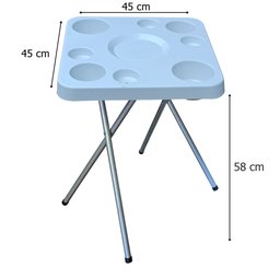 Mesa Petisqueira Desmontável/dobrável Branca Elegante Plus - 3