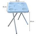Ver imagem 3 de Mesa Petisqueira Desmontável/dobrável Branca Elegante Plus