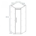 Ver imagem 4 de Guarda-Roupa Canto Modulado 1 Porta Cancun