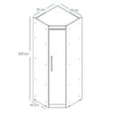 Ver imagem 4 de Guarda-Roupa de Canto Modulado 1 Porta Cancun Yescasa Branco