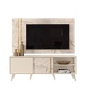 Ver imagem 1 de Kit Sala Crown Painel + Rack Pés Palito para TV 65" Calacata/ Off White