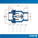 Ver imagem 4 de Válvula de Retenção Roscável Soldável Pvc Marrom Tubos e Canos Água Fria 2” Polegadas 60mm