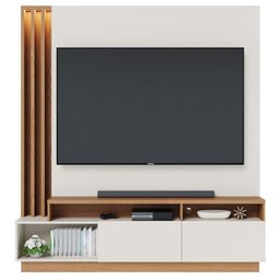 Estante Home Theater Ambiente Humaita Off White Matte Freijó - Colibri - 2 Estante Home Theater Ambiente Humaita Off White Matte Freijó - Colibri - 2