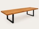 Ver imagem 7 de Mesa de Tronco Bordas Retas Prancha Única Cor Mel Pés Aço Carbono Comprimento 300cm X Largura 100cm