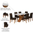 Ver imagem 5 de Conjunto de Mesa Sala de Jantar Tampo com Vidro 1,60m Grécia 6 Cadeiras Trieste Dobuê