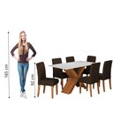 Ver imagem 6 de Conjunto de Mesa Sala de Jantar Tampo com Vidro 1,60m Grécia 6 Cadeiras Trieste Dobuê