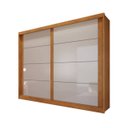 Ver imagem 1 de Guarda-roupa Solteiro Portas de Correr 4 Gavetas - Viena-nature/off - Bianchi Móveis