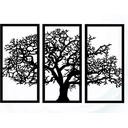 Ver imagem 1 de Quadro Vazado Árvore Da Vida 3 Peças Em Mdf Branco