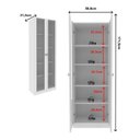 Ver imagem 3 de Kit 2 Cristaleiras Multiuso com 4 Portas de Vidro e 8 Prateleiras