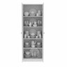 Kit 2 Cristaleiras Multiuso 4 Portas 8 Prateleiras com Vidro 59,8cmx171,5cm com e Branco - 5