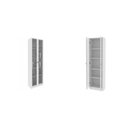 Ver imagem 2 de Kit 2 Cristaleiras Multiuso com 4 Portas de Vidro e 8 Prateleiras Branco