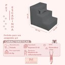 Ver imagem 3 de Escadinha Escada Pet 3 Degraus Rampa para Cama Sofá Suede:Cinza-Escuro/3 Degraus