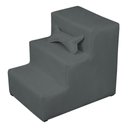 Ver imagem 5 de Escadinha Escada Pet 3 Degraus Rampa para Cama Sofá Suede:Cinza-Escuro/3 Degraus