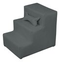 Ver imagem 5 de Escadinha Escada Pet 3 Degraus Rampa para Cama Sofá Suede:Cinza-Escuro/3 Degraus