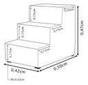 Ver imagem 2 de Escadinha Escada Pet 3 Degraus Rampa para Cama Sofá Suede:Cinza-Escuro/3 Degraus