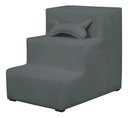 Ver imagem 1 de Escadinha Escada Pet 3 Degraus Rampa para Cama Sofá Suede:Cinza-Escuro/3 Degraus