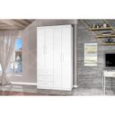 Ver imagem 4 de Guarda-Roupa Modulado Solteiro 4 Portas e 3 Gavetas Cancun Yescasa Branco