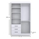 Ver imagem 5 de Guarda-Roupa Modulado 4 Portas e 3 Gavetas Cancun 