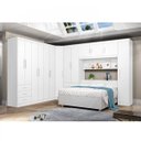 Ver imagem 2 de Guarda-Roupa Modulado Solteiro 4 Portas e 3 Gavetas Cancun Yescasa Branco
