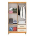 Ver imagem 5 de Guarda-Roupa Lisboa 4 Portas 2 Gavetas Cinamomo/Off White