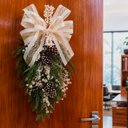 Ver imagem 5 de Guirlanda Natal Enfeite Glitter Decoração Porta Parede 55cm