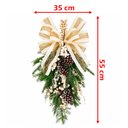 Ver imagem 6 de Guirlanda Natal Enfeite Glitter Decoração Porta Parede 55cm