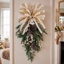 Ver imagem 4 de Guirlanda Natal Enfeite Glitter Decoração Porta Parede 55cm