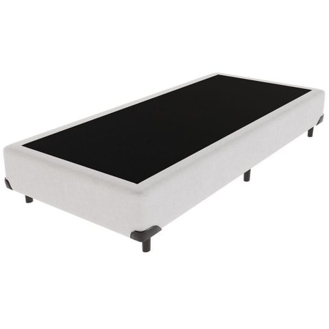 Base Box Solteiro Cama Box Madeira Base Reforçada Branco Vtech
