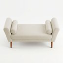 Ver imagem 1 de Puff Recamier Estofado para Quarto Itália 160cm com Pés Palito Bouclê Bege - Desk Design