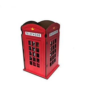 Porta Lápis Caneta Cabine Telefônica Londres Mdf Exclusivo