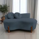 Ver imagem 1 de Namoradeira Sofá Feijão Lounge Orgânica Bouclé Cinza