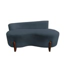 Ver imagem 3 de Namoradeira Sofá Feijão Lounge Orgânica Bouclé Cinza