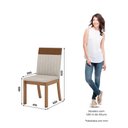 Ver imagem 4 de Conjunto Sala de Jantar Layla Majestic 4 Lugares Tampo MDF Cadeiras Estofadas Caramelo 120cm Casa