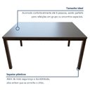 Ver imagem 5 de Conjunto Sala de Jantar 6 Lugares Retangular Tampo MDF 160x85cm Mesa Smart com Cadeiras Lodelô Preto/Pinus