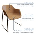 Ver imagem 7 de Conjunto Sala de Jantar 6 Lugares Retangular Tampo MDF 160x85cm Mesa Smart com Cadeiras Lodelô Preto/Pinus
