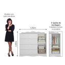 Ver imagem 4 de Cômoda Infantil 4 Gavetas Aquarela Espresso Móveis Branco