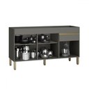 Ver imagem 2 de Balcão de Cozinha para Pia 150 Cm Line 3 Portas 1 Gaveta Gris - Kits Paraná