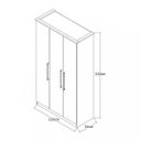 Ver imagem 3 de Guarda-Roupa Solteiro 3 Portas com Espelho 973E1P Branco