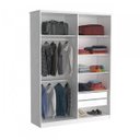 Ver imagem 2 de Guarda-Roupa Casal 4 Portas 974P Branco