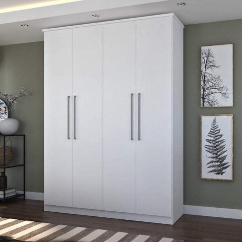 Guarda-Roupa Casal 4 Portas 974P Branco
