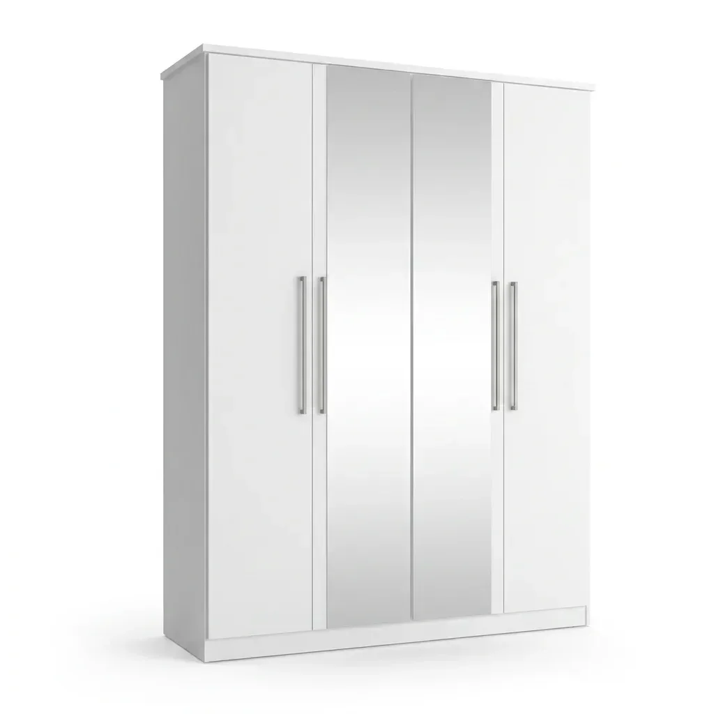 Ver imagem 7 de Guarda-Roupa Casal 4 Portas 2 Espelhos 974E2P Branco