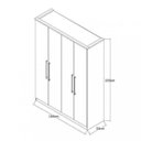 Ver imagem 3 de Guarda-Roupa Casal 4 Portas 2 Espelhos 974E2P Branco