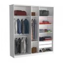 Ver imagem 2 de Guarda-Roupa Casal 5 Portas com Espelho 975E1P Branco
