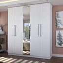 Ver imagem 1 de Guarda-Roupa Casal 5 Portas com Espelho 975E1P Branco