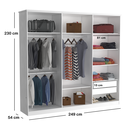 Ver imagem 3 de Guarda-Roupa Casal 6 Portas 976P Branco