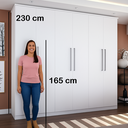 Ver imagem 5 de Guarda-Roupa Casal 6 Portas 976P Branco